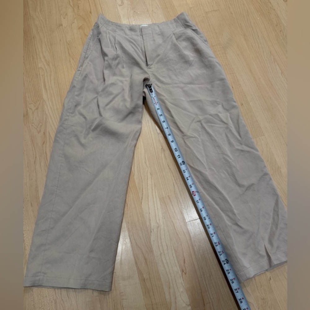 GAP Women's Wide-Leg Khaki Trousers - Light Beige